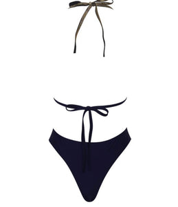 Larissa One Piece Swimsuit (Navy and Gold)